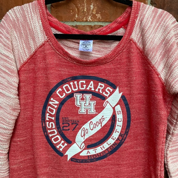 Rivalry Threads University of Houston U of H Womens Large Red Raglan Sweater - Picture 2 of 9